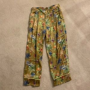 Scotch & Soda Elastic Waist Silk Printed Pocket Pants